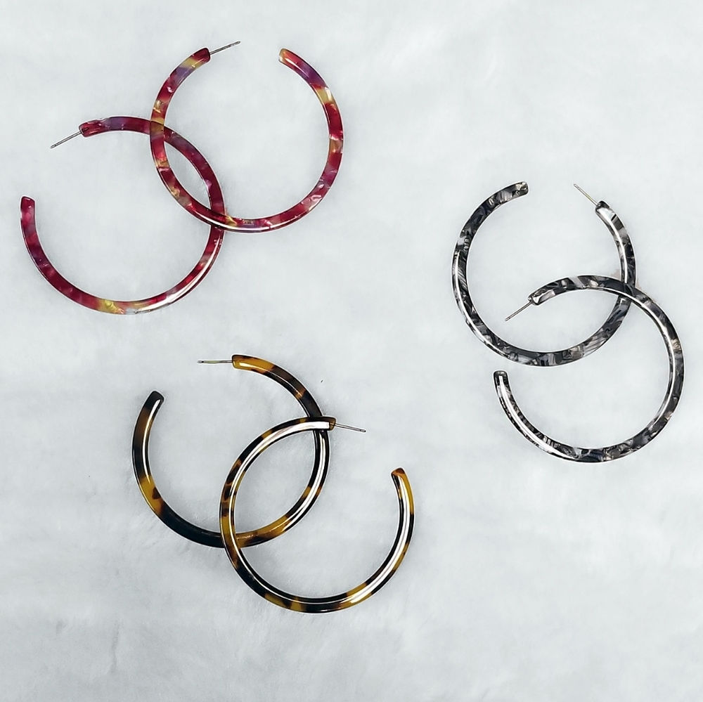 Tortoise Shell Hoops